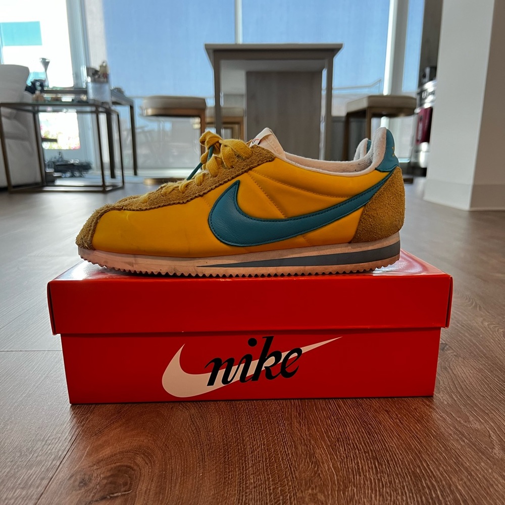 Slightly used Nike Cortez Classic Kenny Moore Tour Yellow